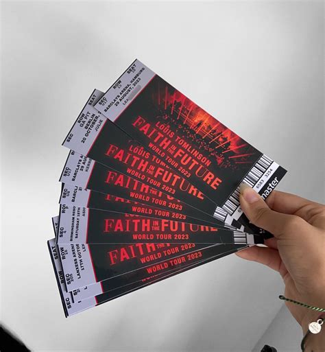 Louis Tomlinson Faith in the Future Tour 2023 Souvenir Ticket - Etsy