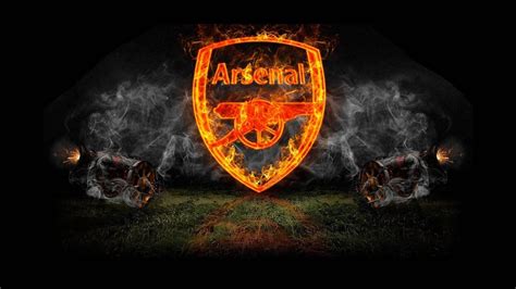 Download The Blazing Arsenal Soccer Logo - An Icon Off the Pitch Wallpaper | Wallpapers.com