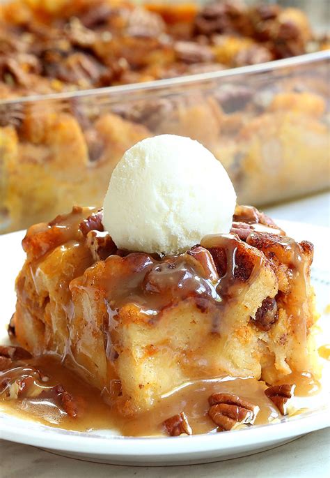 Pumpkin Pecan Bread Pudding - Cakescottage