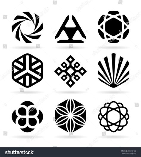 Collection Abstract Symbols 20 Stock Vector (Royalty Free) 208365466 ...