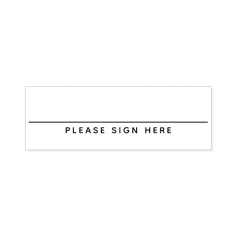 Please sign signature here request self-inking stamp | Zazzle