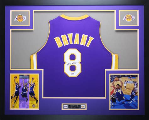 Kobe Bryant Signed Lakers 35" x 43" Custom Framed Jersey (PSA COA) | Pristine Auction