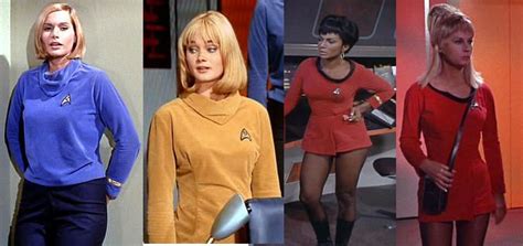 TOS Women's uniforms | Star trek costume, Star trek uniforms, Star trek ...