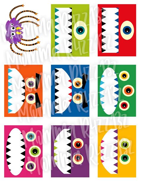 Digital Downloadable Monster Match Game - Etsy