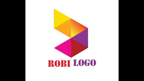 Robi logo design for Illustrator. কিভাবে রবি লোগো বানাতে হয় । - YouTube