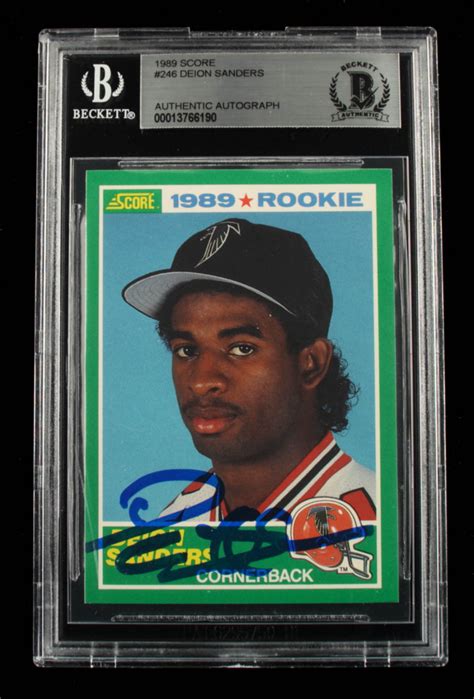 Deion Sanders Signed 1989 Score #246 RC (BGS) | Pristine Auction