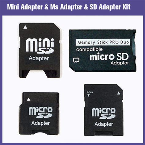 Card Adapter Kit| Micro SD to Mini SD, Micro to SD SDHC & Pro Duo, Mini SD to SD - EasyShopping24x7