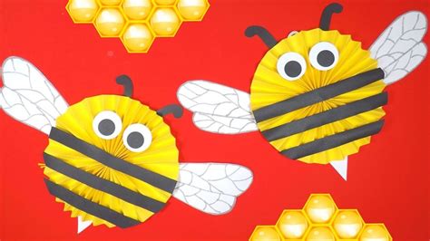 How to Make a Paper Bee | Paper Crafts for Kids - YouTube