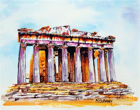 Parthenon Painting by Maria Barry