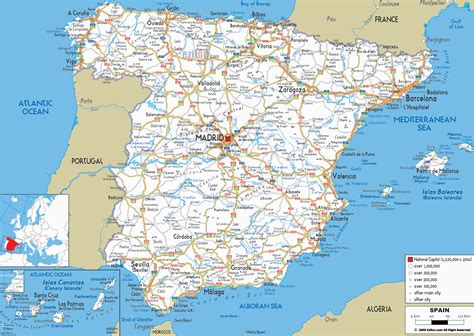 Map Of Spain with Cities and towns | secretmuseum