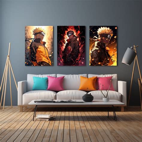 Naruto Wall Art 3 Pack of Anime Wall Art Anime Digital - Etsy