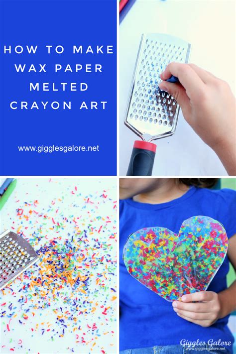 Wax Paper Melted Crayon Art - Giggles Galore