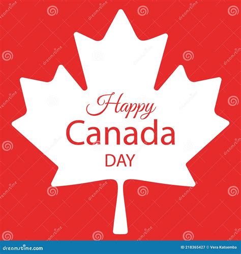 Vector Canada Day Greeting Card with Maple Leaf Stock Vector ...