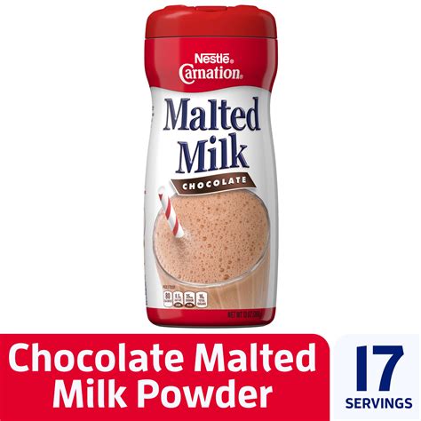 Nestle Carnation Chocolate Malted Milk Powder Mix, 13 oz, Can - Walmart.com