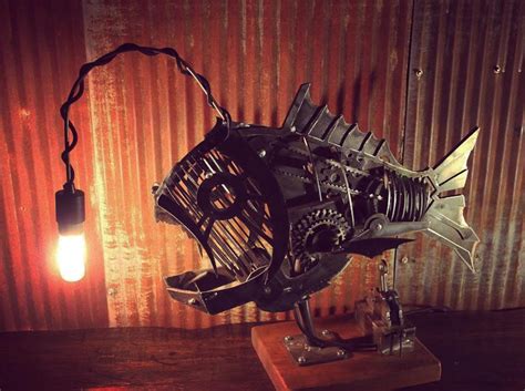 Steampunk angler fish lamp FREE SHIPPING | Etsy