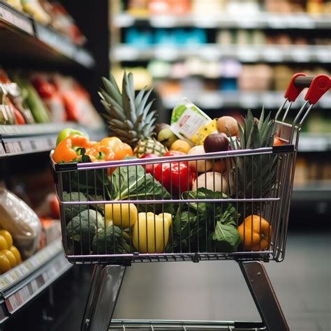 Premium AI Image | a shopping cart full of vegetables