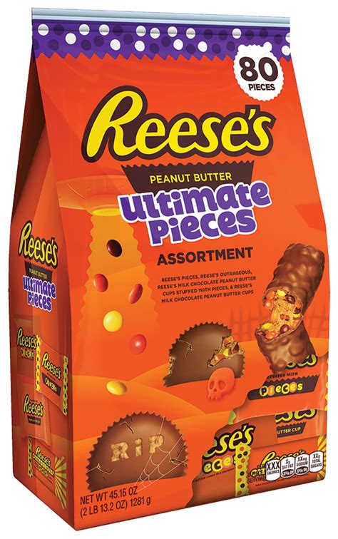 Reese's, Halloween Ultimate Pieces Peanut Butter Candy Assortment, 80 ...