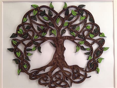 Celtic Tree Of Life quilled art Framed art 11x14 by jgaCreations