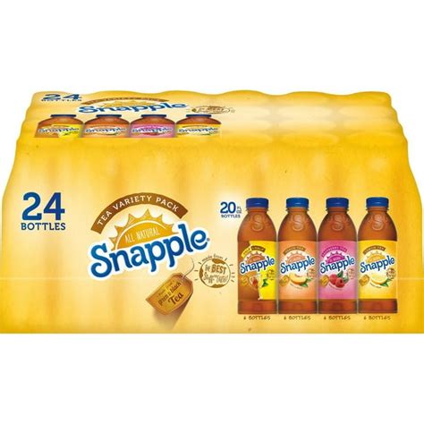 Snapple Iced Tea Variety Pack, 20 Fl Oz, 24 Ct - Walmart.com - Walmart.com