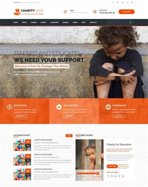 25+ Best Non-Profit Website Templates 2020 | Templatefor