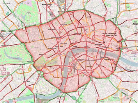 Congestion Charge Area Map