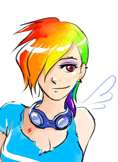 Human Rainbow Dash by incaseyouart on DeviantArt