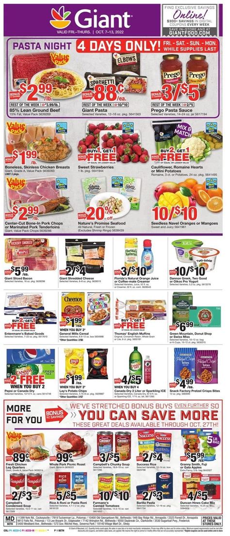 Giant Weekly Ad Oct 7 - 13, 2022 - WeeklyAds2