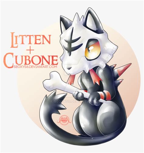 Cubone Alola Form - Pokemon Fusion Litten Cubone - 946x844 PNG Download - PNGkit