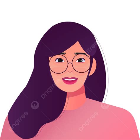 Avatar Woman Glasses Vector, Avatar, Woman, Vector PNG and Vector with ...