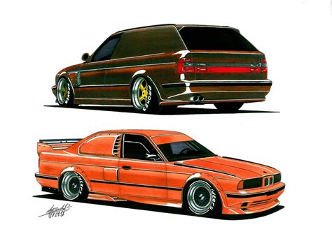 Stance E34 by bass-engineer on DeviantArt | Car drawings, Stance cars, Car