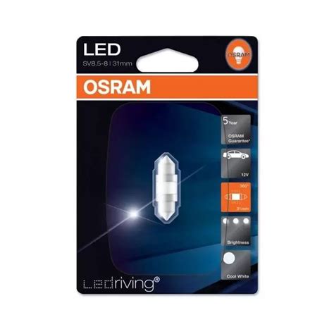 OSRAM C5W LEDriving 6000K Cool White 31mm Styling Interior Bulbs | PowerBulbs