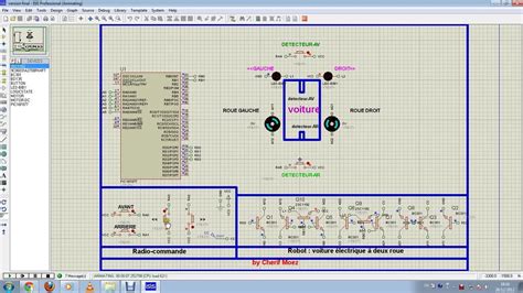 Robot simulation sur Isis proteus - YouTube