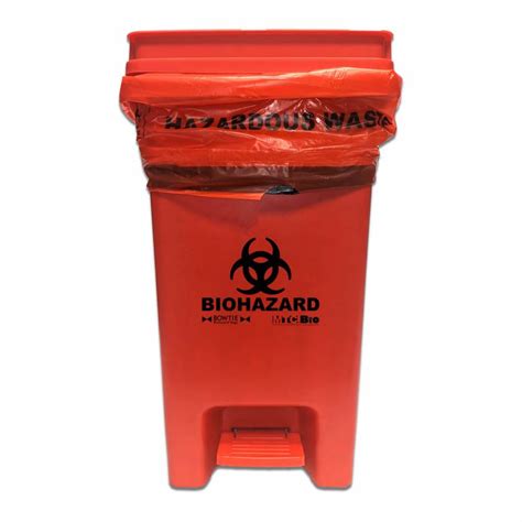 MTC Bio A8001B BowTie Biohazard Bin with Hands-Free Foot Pedal