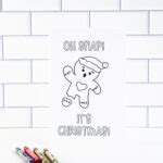 25 Free Printable Christmas Cards to Color for Kids