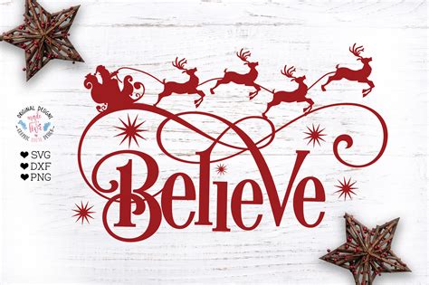 Believe Christmas Cut File