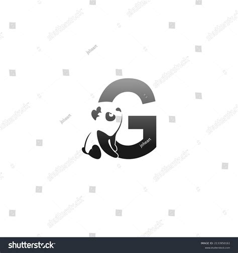 Panda Animal Illustration Looking Letter G Stock Vector (Royalty Free ...