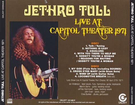 Jethro Tull / Live At Capitol Theater 1971 / 2CDR – GiGinJapan