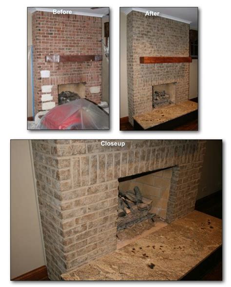 Fireplace Brick Stain | Exterior brick, Stained brick, Brick colors