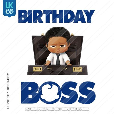 Boss Baby Iron On Transfer | African American Boy | Briefcase | Birthday Boss 2 Year Old ...