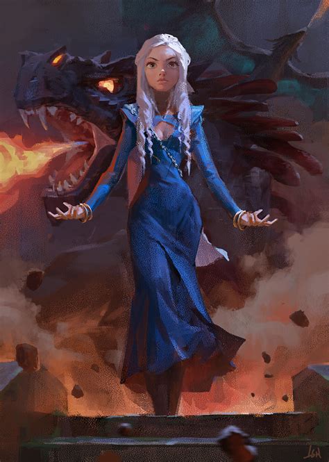 [NO SPOILERS] Daenerys Targaryen Art | Song Nan Li : r/gameofthrones