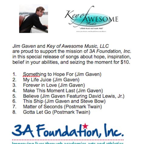 Key of Awesome Music/3A Foundation Fundraiser | Key of Awesome Music, LLC | Jim Gaven