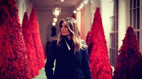 Melania Trump defends 'fantastic' red Christmas trees at White House ...