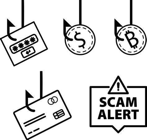 Scam alert icons set vector clip arts 23855906 Vector Art at Vecteezy