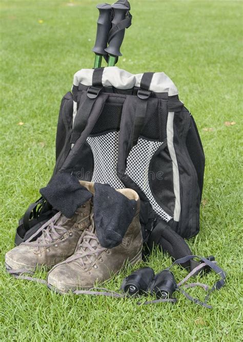 Hiking trip equipment stock photo. Image of hike, adventure - 8951108