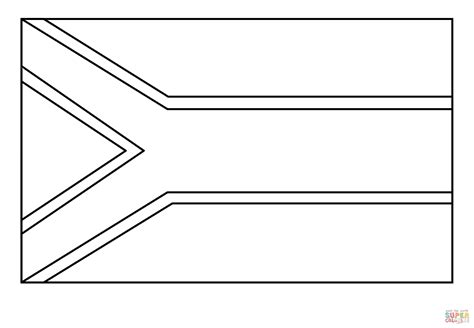 South African Flag Outline