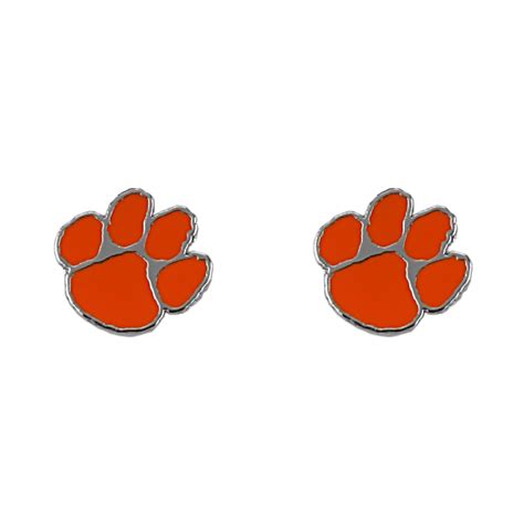 Clemson Tiger Paw Sterling Silver Money Clip - Clip Art Library