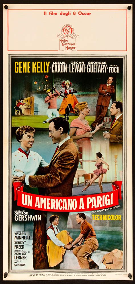 An American In Paris Movie Poster 1963 RI Italian Locandina