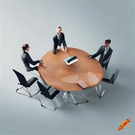 A business meeting with a table