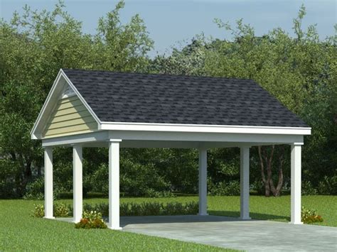 Carport Plans | 2-Car Carport Plan with Support Posts # 006G-0006 at ...