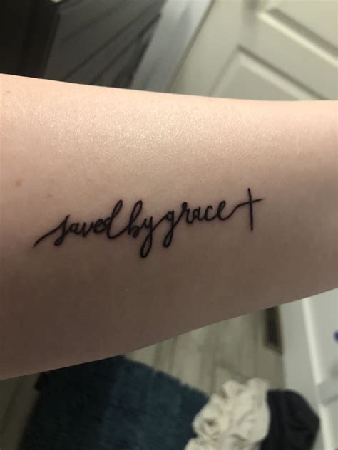 Saved by grace ️ 7/31/2018 | Tattoo quotes, Saved by grace, Tattoos